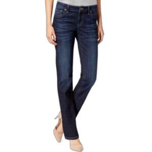 Kut From The Kloth NWT Stevie Blue Dark Wash High Rise Straight Leg Jeans Sz 16